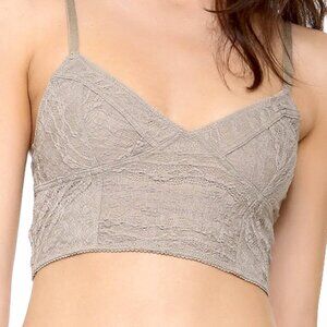 Free people Stretch Lace Cropped Bralette Top Size Medium Neutral Loungewear
